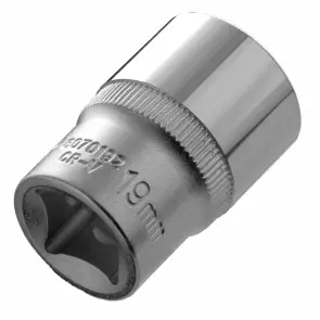 Насадка шестигранна коротка 1/2" 19мм CrV ULTRA (6070192) №3