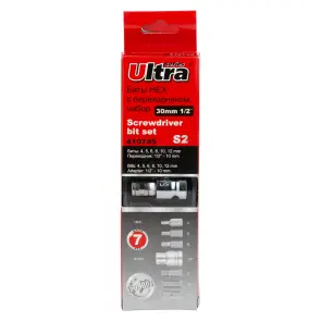 Набір біт HEX 1/2" 7шт S2 (пласт кейс) ULTRA (4013202) №3