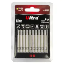 Біти TORX 10×50мм ¼" 10шт S2 (блістер) ULTRA (4015482)
