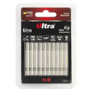 Биты TORX 30×50мм ¼" 10шт S2 (блистер) ULTRA (4015532) №1