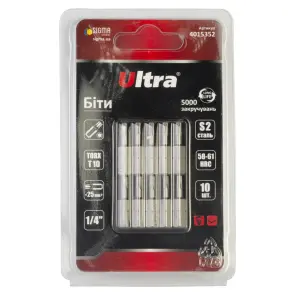 Биты TORX 10×25мм ¼" 10шт S2 (блистер) ULTRA (4015352) №1