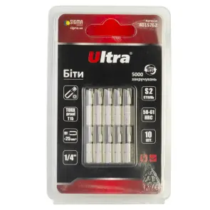 Биты TORX-proof 15×25мм ¼" 10шт S2 (блистер) ULTRA (4015762) №1
