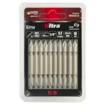 Биты PH1-PH2×65мм ¼" 10шт S2 (блистер) ULTRA (4016512)