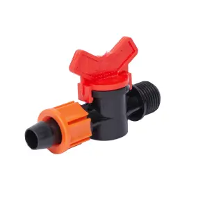 Кран для капельной ленты Ø16мм н/р 1/2" FLORA (5079654) №1