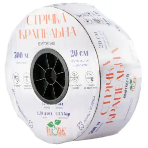 Стрічка крапельна з плоским емітером Ø16мм 20см 6міл 1.38л 500м FLORA (5076604) №3