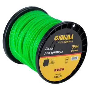 Ліска для тримера кручений квадрат Ø2.4мм 95м котушка SIGMA (5616281) №2