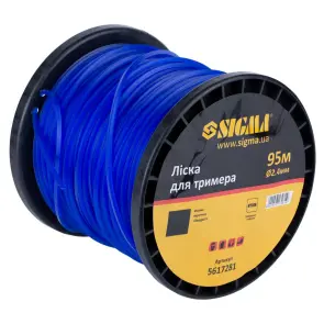 Ліска для тримера квадрат Ø2.4мм 95м котушка SIGMA (5617281) №2