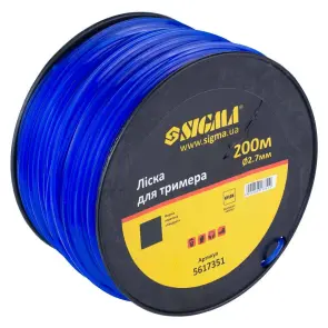 Ліска для тримера квадрат Ø2.7мм 200м котушка SIGMA (5617351) №2