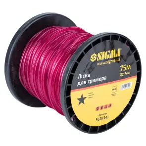 Ліска для тримера зірка Ø2.7мм 75м котушка SIGMA (5620341) №2