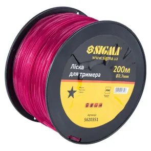 Ліска для тримера зірка Ø2.7мм 200м котушка SIGMA (5620351) №2