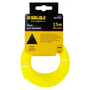 Ліска для тримера трикутник Ø2.4мм 15м SIGMA (5621041) №2