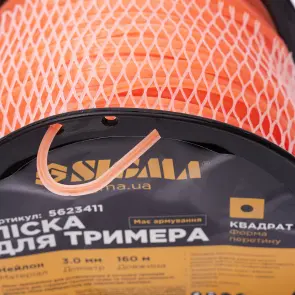 Ліска для тримера армований квадрат Ø3.0мм 160м котушка SIGMA (5623411) №4