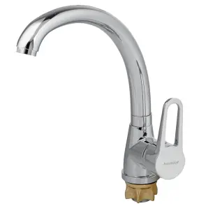 Смеситель HL Ø35 для кухни гусь ухо на гайке AQUATICA HL-4B130C (9734100) №1