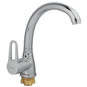 Смеситель HL Ø35 для кухни гусь ухо на гайке AQUATICA HL-4B130C (9734100) №2