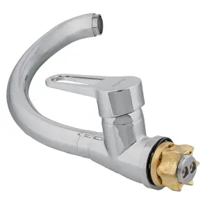 Смеситель HL Ø35 для кухни гусь ухо на гайке AQUATICA HL-4B130C (9734100) №4