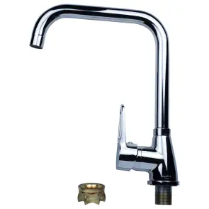Смеситель HL Ø35 для кухни Г-гусь на гайке AQUATICA HL-4B230C (9734110) №4