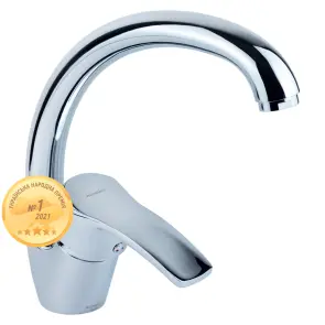 Змішувач ML Ø40 для кухні гусак вухо на гайці AQUATICA ML-4B141C (9746110) №1