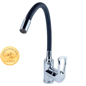 Змішувач ML Ø40 для кухні гусак силіконовий на гайці AQUATICA ML-4B544C (9746130) №1