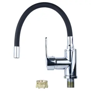 Змішувач ML Ø40 для кухні гусак силіконовий на гайці AQUATICA ML-4B544C (9746130) №3