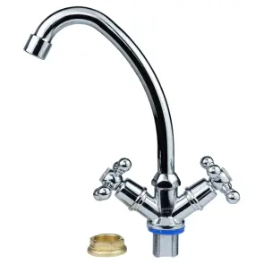 Смеситель QM 1/2" для кухни эконом на гайке (КРАТНО 2шт) AQUATICA QM-1B159C (9783100) №3