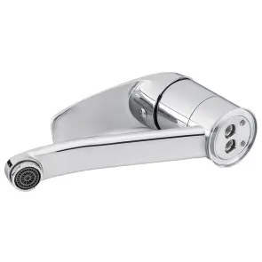 Смеситель SD Ø40 для кухни гусь прямой 150мм на шпильке TAU SD-2B143C (9804120) №6