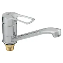 Смеситель s43 Ø40 для кухни гусь прямой 250мм на гайке TAU SM-1B244C (9843110)