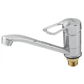 Смеситель s43 Ø40 для кухни гусь прямой 250мм на гайке TAU SM-1B244C (9843110) №4
