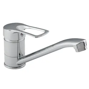 Смеситель s43 Ø40 для кухни гусь прямой 250мм на шпильке TAU SM-2B244C (9843130) №1