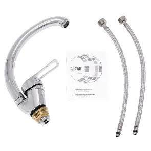 Смеситель s43 Ø40 для кухни гусь ухо на гайке TAU SM-4B144C (9843140) №6