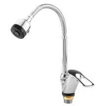 Смеситель s43 Ø40 для кухни гусь гофрированная на гайке TAU SM-4B644C (9843150)