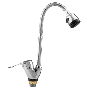 Смеситель s43 Ø40 для кухни гусь гофрированная на гайке TAU SM-4B644C (9843150) №2