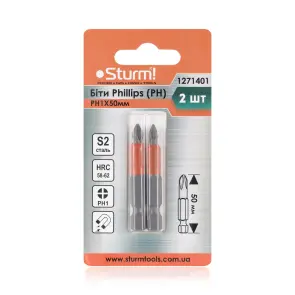 Біти S2 PH1x50 мм, 2шт Sturm 1271401 №2
