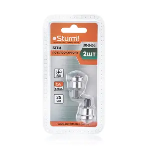 Биты для гипсокартона 25 мм Sturm 1041-08-25-2, 2шт №2