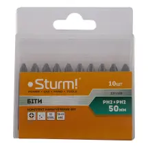 Биты S2 намагниченые PH2xPH2x 50mm, 10шт 1271103