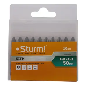 Биты S2 намагниченые PH2xPH2x 50mm, 10шт 1271103 №1