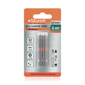 Біти S2 T-40x50 мм Tamper, 2шт Sturm 1274407 №2