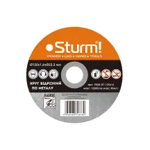 Круг отрезной по металлу Sturm 9020-07-125x16, 125x1.6x22