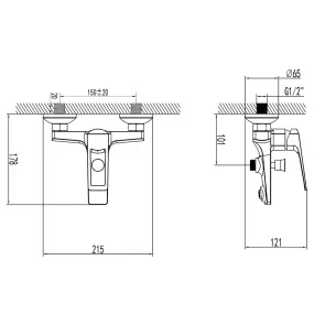 Змішувач BOLSENA Ø35 для ванни литий CORSO CB-1C137C (9614200) №3
