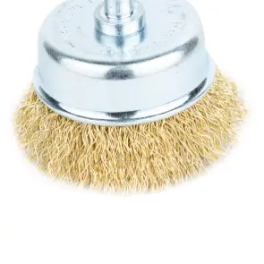 Набор проволочных щеток 3шт Ø25; 50; 50мм хвостовик Ø6мм (латунированный) GRAD (9029015) №5