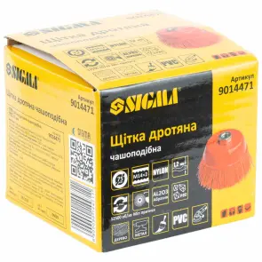 Щетка проволочная чашеобразная Ø75мм М14×2мм (нейлоновая) SIGMA (9014471) №3