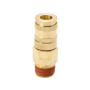 З'єднання швидкознімне посилене з фіксатором MT 1/2" (латунь) SIGMA (7021631) №1