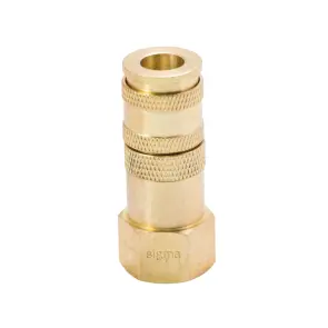 З'єднання швидкознімне посилене з фіксатором FT 1/2" (латунь) SIGMA (7021661) №1
