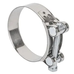 Хомут силовий нержавіючий 24мм Ø80-85мм (КРАТНО 5шт) SIGMA (2508241) №1