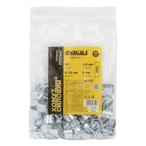 Хомут силовой оцинкованный Mini 9мм Ø8-10мм 50шт SIGMA (2507541) №5