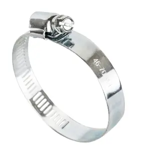 Хомут черв'ячний оцинкований 12.7мм D46-70мм 10шт GRAD (2511455) №1