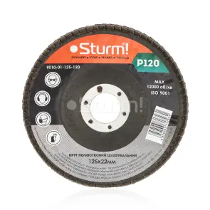 Круг зачистной лепестковый (125x22 №120 ) Sturm 9010-01-125-120 №1