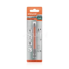 Биты S2 PZ2x110 мм, 1шт Sturm 1272602 №2