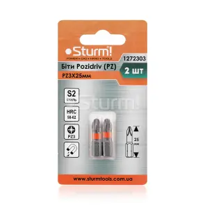Биты S2 PZ3x25 мм, 2шт Sturm 1272303 №2