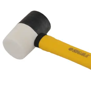 Киянка гумова чорно-біла 225г фібергласова рукоятка SIGMA (4317221) №3
