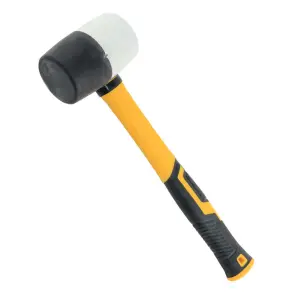 Киянка гумова чорно-біла 450г фібергласова рукоятка SIGMA (4317241) №2